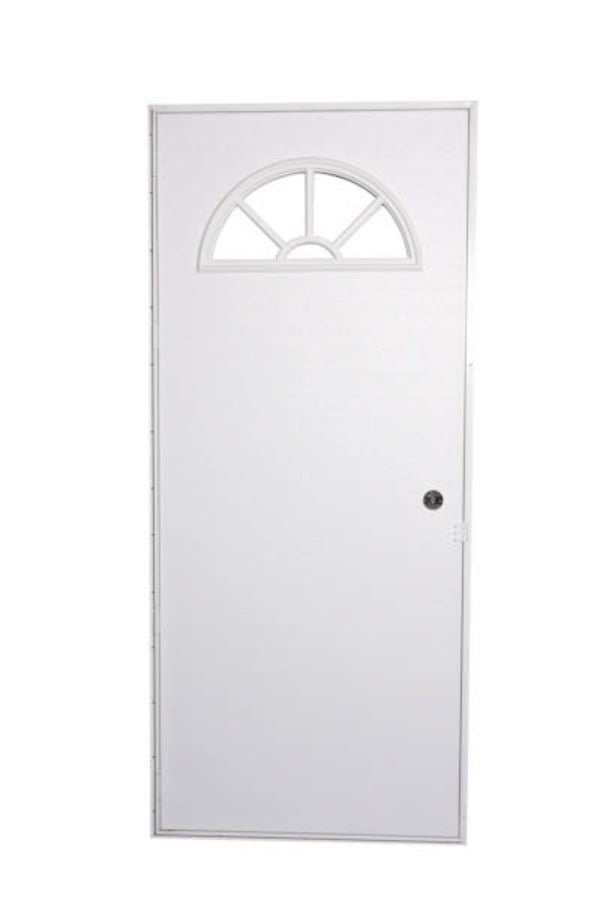32X76 RH FAN WINDOW WHITE/WHITE CORE WHITE FRAME