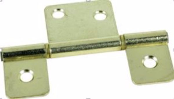 EXTENDED LEAF DOOR HINGE - BRASS, 2/PACK