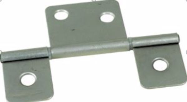 EXTENDED LEAF DOOR HINGE WITH SCREWS - BRUSHED NICKEL - 2 PACK