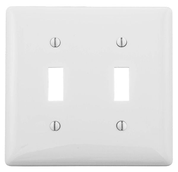 DOUBLE STANDARD SWITCH PLATE - WHITE