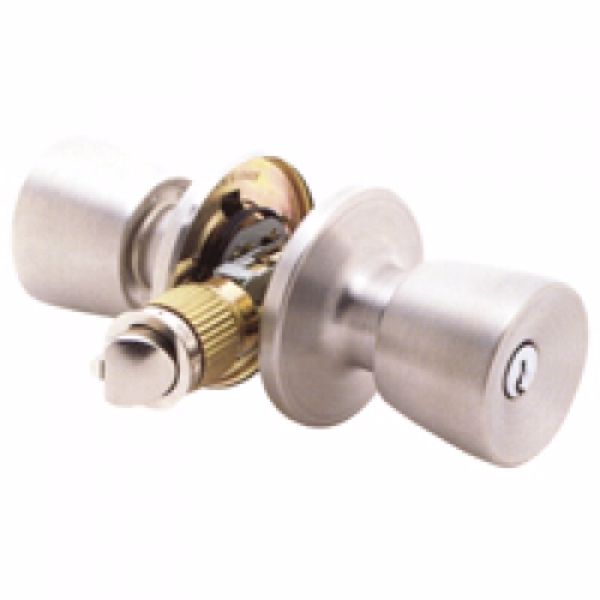 ENT LOCK KEYED W/ ADJ BOLT - STAINLESS