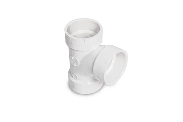 1 1/2" PVC/DWV HUB X HUB X HUB TEE