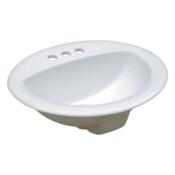 21" X 17" CHINA SINK - WHITE