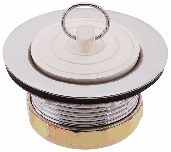 2 1/2" STRAINER WITH RUBBER STOPPER - STAINLESS STEEL