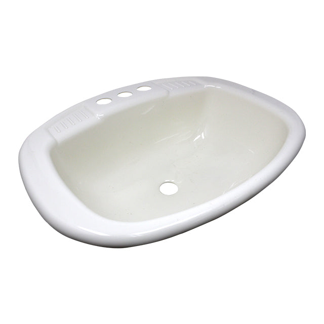 17IN X 20IN PLASTIC RECTANGLE LAV SINK-WHITE