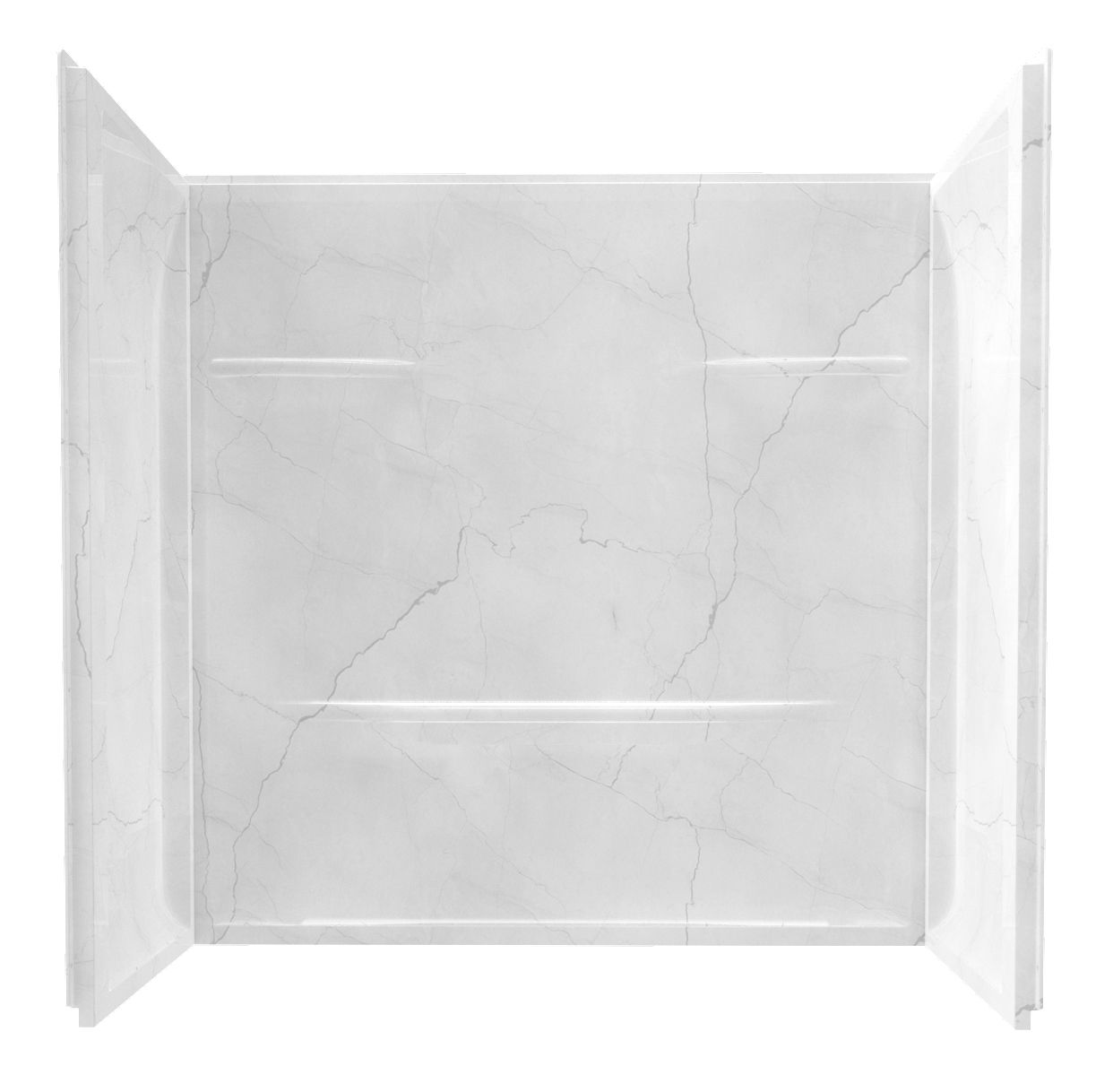 60" x 32" x 59" ACRYLIC WALL SURROUND - LUNA PEARL - 1 PIECE