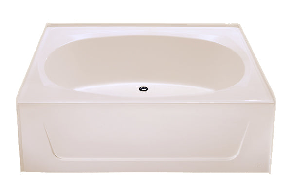 42x60 ABS PLASTIC GARDEN TUB CENTER DRAIN - ALMOND