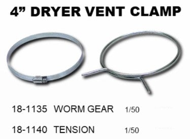 4" WORM GEAR DRYER VENT CLAMP - SES