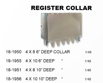 4" X 8" X 10" REGISTER COLLAR
