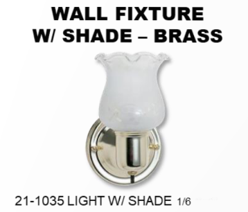 WALL LIGHT W/ FROSTED SHADE