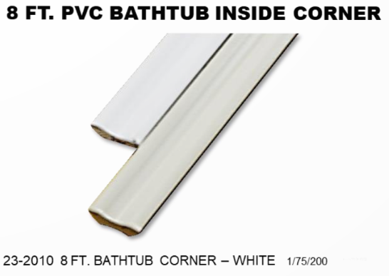 8' PVC BATHTUB INSIDE CORNER