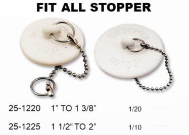 FITS ALL STOPPER 1 1/2" X 2" - SES