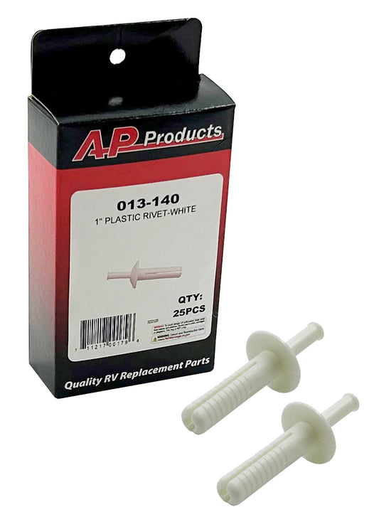 RIVETS F/SURROUND WHITE 25 PACK