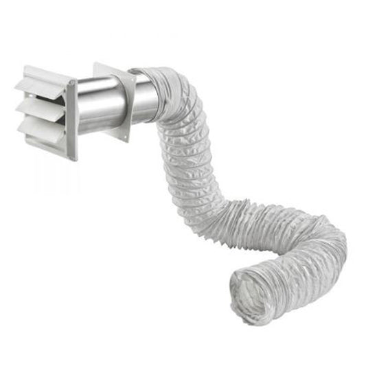 LOUVER VENT KIT WITH VINYL DUCT 4"X5'