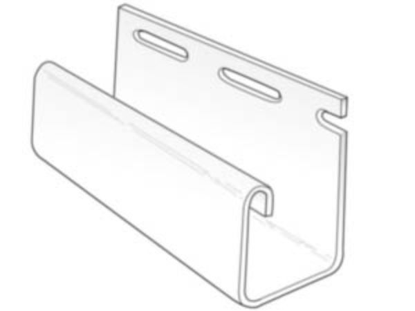 5/8" X 12' 6" VINYL J-CHANNEL - WHITE