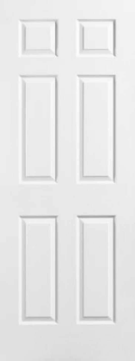 28" X 78" 6-PANEL INTERIOR DOOR - WHITE