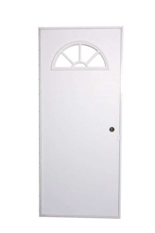 32X76 RH FAN WINDOW WHITE/WHITE CORE WHITE FRAME
