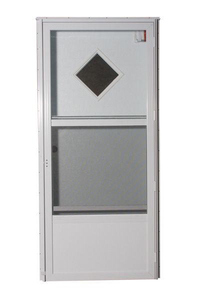32" x 72" RH DIAMOND WINDOW COMBO 4" JAMB STANDARD STORM - WHITE/WHITE/WHITE
