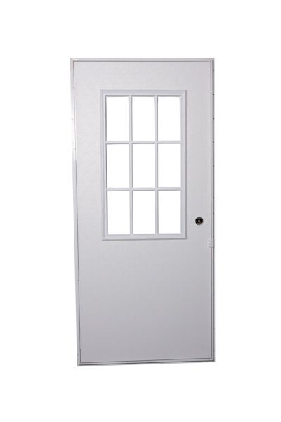 32" x 72" LH COTTAGE WINDOW DOOR - WHITE/WHITE