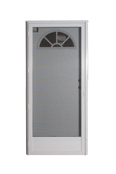 34X76 LH FAN WINDOW WHITE/WHITE CORE 4IN JAMB WHITE FULL VIEW STORM