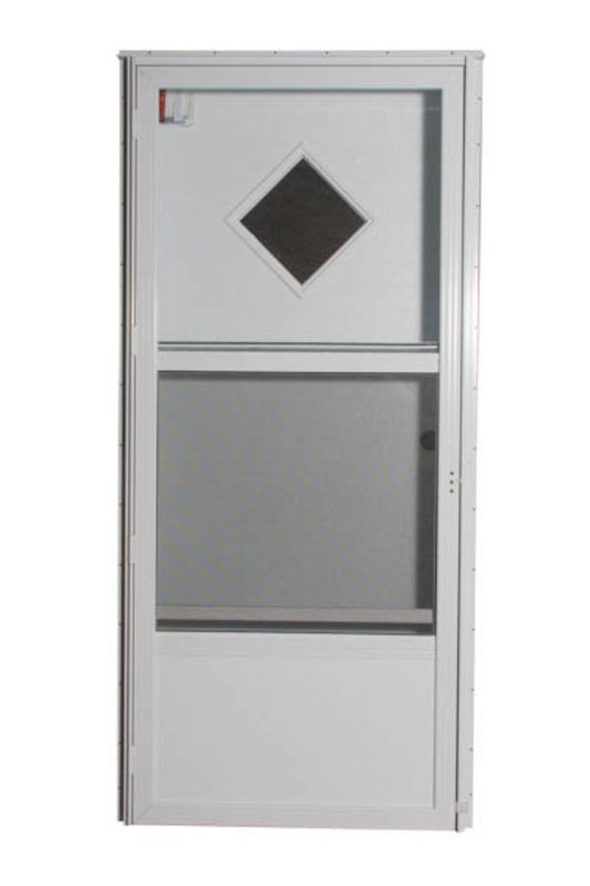 38X80 COMBO LH DIAMOND WINDOW WHITE/WHITE CORE 6IN JAMB WHITE STANDARD STORM