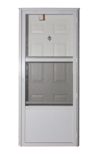 34" X 76" COMBO RIGHT HAND 6-PANEL WHITE/WHITE CORE 6" JAMB WHITE STANDARD STORM
