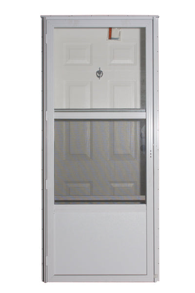 34X76 LH 6-PANEL WHITE/WHITE CORE 4IN JAMB WHITE STANDARD STORM
