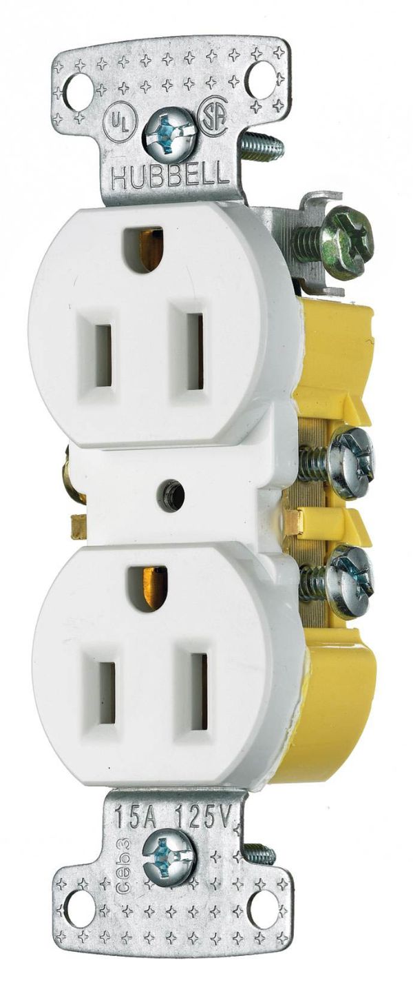 STANDARD DUPLEX RECEPTACLE - WHITE