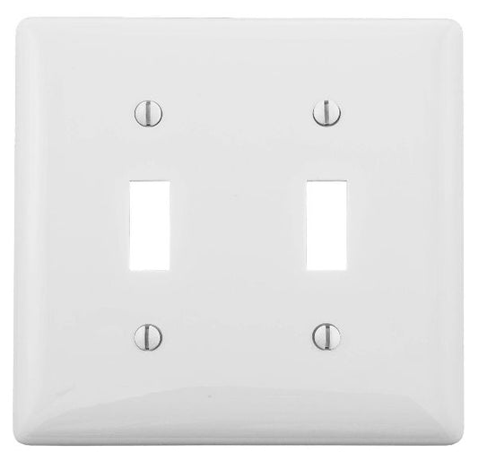 DOUBLE STANDARD SWITCH PLATE - WHITE
