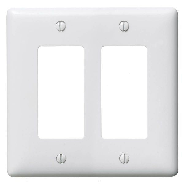DOUBLE DECORATOR SWITCH PLATE - WHITE