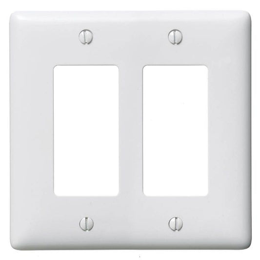 DOUBLE DECORATOR SWITCH PLATE - WHITE
