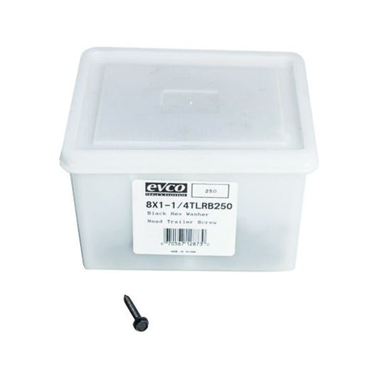 1 1/4" HEX HEAD SCREW - BLACK, 250/BOX