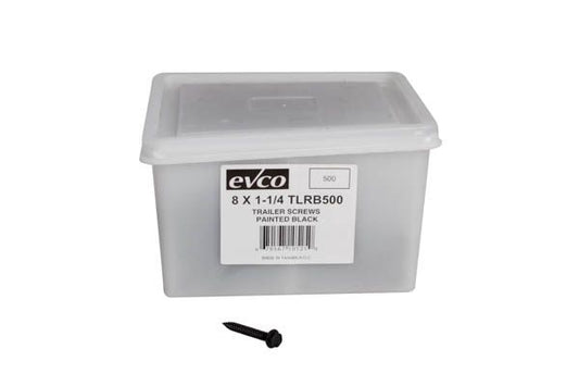 1 1/4" HEX HEAD SCREW - BLACK, 500/BOX