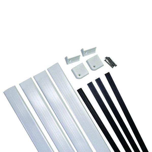 1 1/2" x 60" BETTER BATH PLASTIC TRIM KIT - ALMOND *SHOWN IN WHITE
