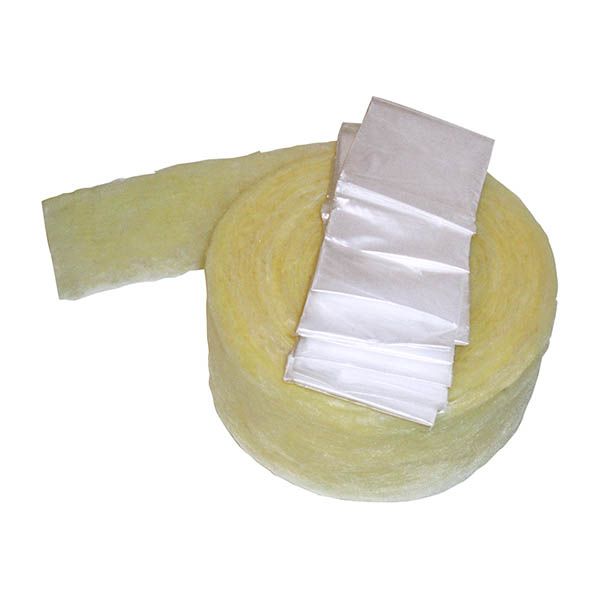 3" X 1/2" X 25' FIBERGLASS PIPE INSULATION, ROLL