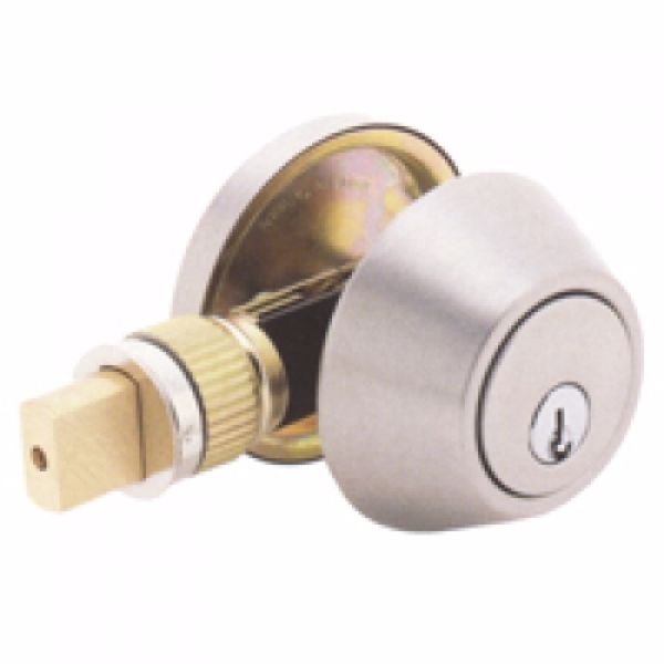 2 3/8" SINGLE DEADBOLT - STAINLESS STEEL