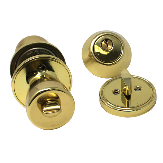 ADJ. ENT. COMBO LOCK - BRASS