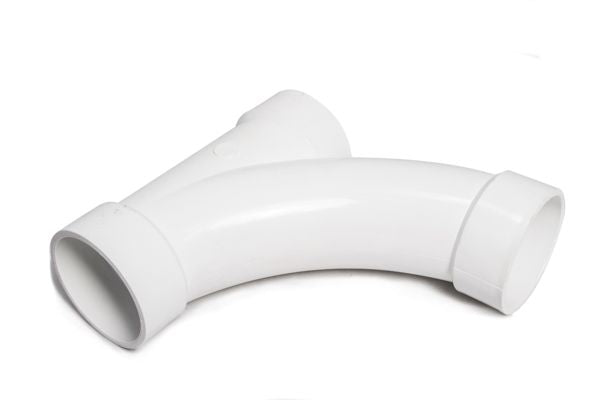 3" PVC LONG TURN WYE HUB X HUB X HUB
