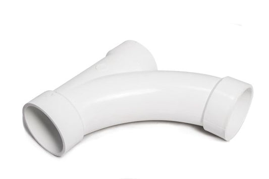 3" PVC LONG TURN WYE HUB X HUB X HUB
