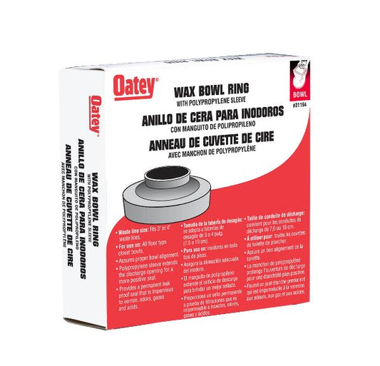 TOILET WAX BOWL RING W/SLEEVE