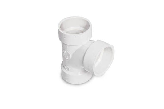 1 1/2" PVC/DWV HUB X HUB X HUB TEE
