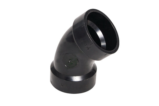 1 1/2" ABS HUB X HUB 45° ELBOW