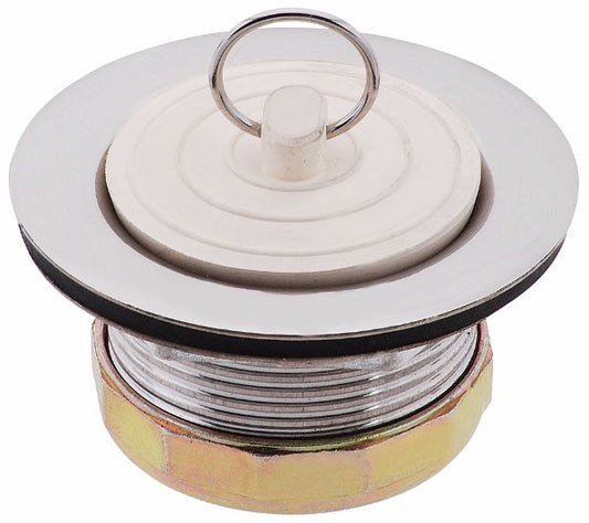2 1/2" STRAINER WITH RUBBER STOPPER - STAINLESS STEEL