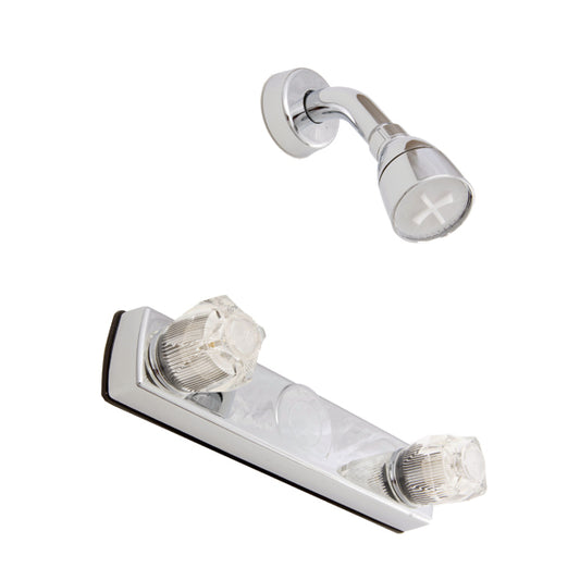 8IN PLASTIC SHOWER FAUCET 2 VALVE