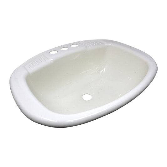 17IN X 20IN PLASTIC RECTANGLE LAV SINK-WHITE