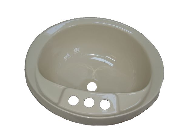 17" x 20" PLASTIC OVAL LAV SINK - BONE
