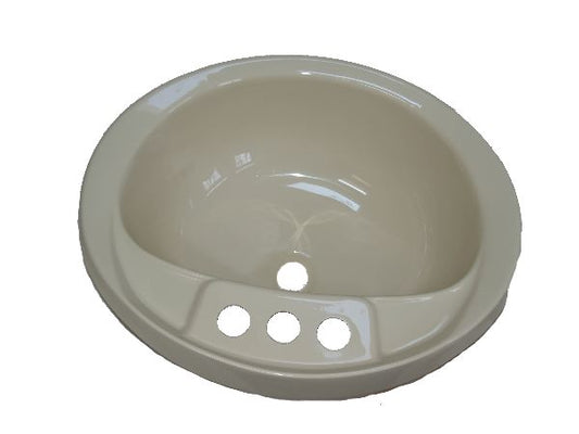 17" x 20" PLASTIC OVAL LAV SINK - BONE