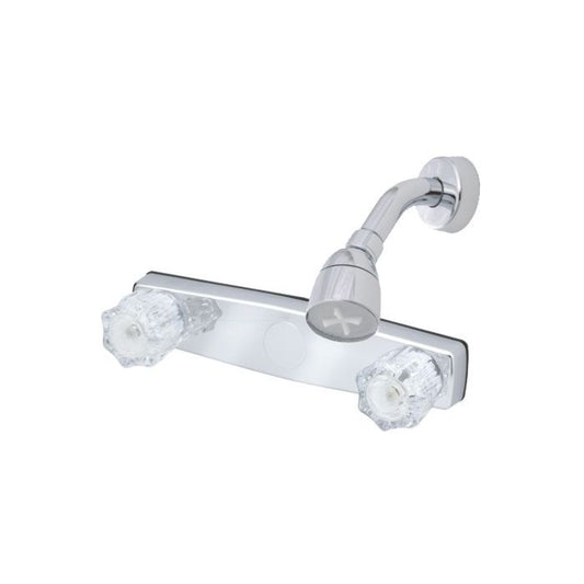 8IN PLASTIC SHOWER VALVE CRYSTAL HANDLE W/SHOWER KIT