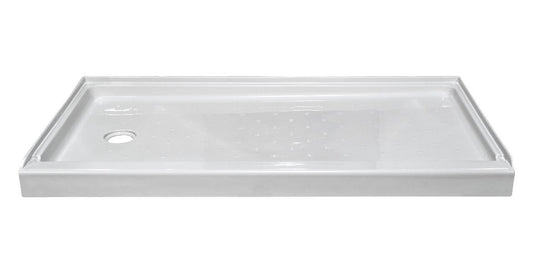 54" x 27" ACRYLIC SHOWER PAN LH DRAIN - BISCUIT