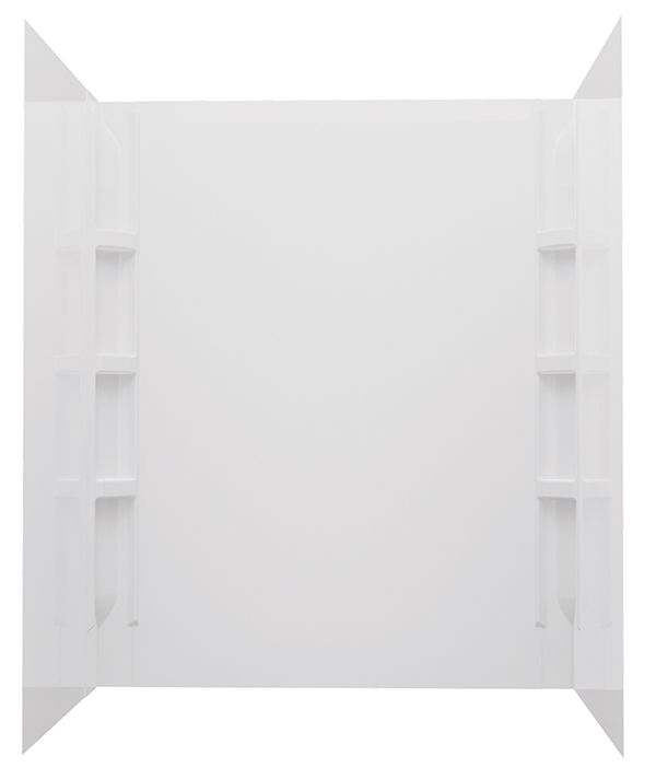 36" x 60" x 72" ACRYLIC WALL SHOWER SURROUND GLUE UP - WHITE